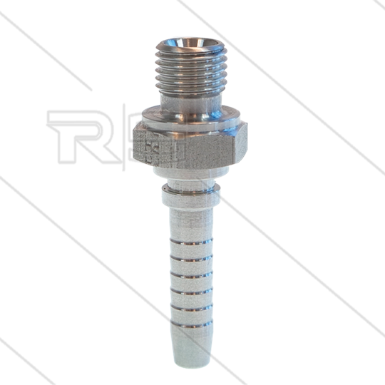 Pressnippel - Edelstahl - DN08 (5/16&quot;) - 1/2&quot; AGR - SW27