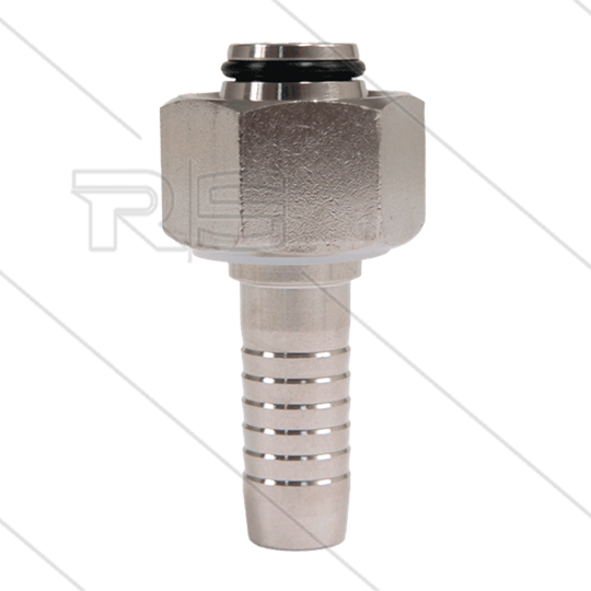 Pressnippel - Edelstahl - DN06 (1/4&quot;) - M14x1,5 (8L) DKOL - mit O-Ring - SW17