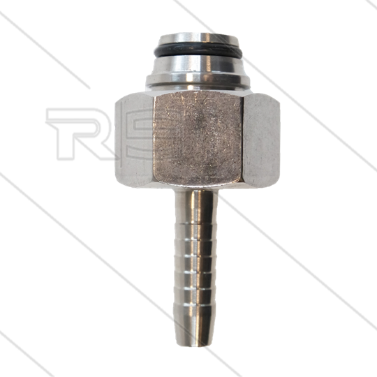 Pressnippel - Edelstahl - DN08 (5/16&quot;) - M22x1,5 DKOL (15L) - mit O-Ring - SW27