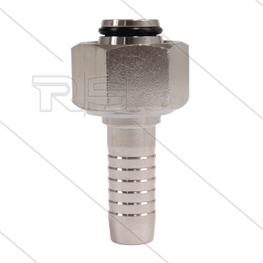 Pressnippel - Edelstahl - DN10 (3/8&quot;) - M18x1,5 (12L) DKOL - mit O-Ring - SW22