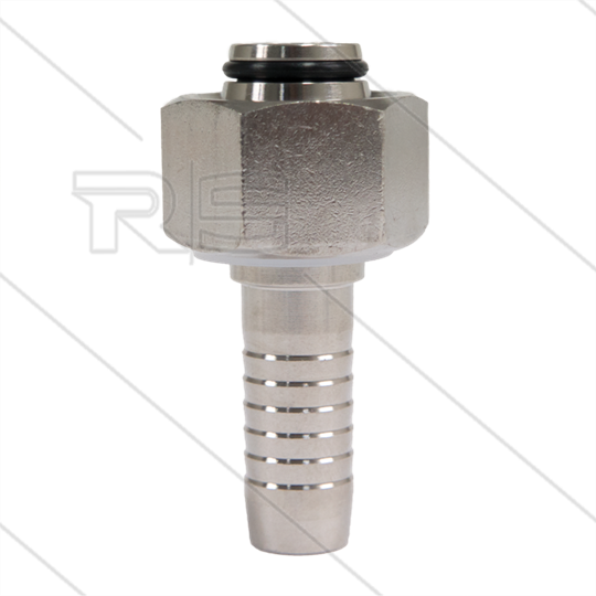 Pressnippel - Edelstahl - DN12 (1/2&quot;) - M22x1,5 (12L) DKOL - mit O-Ring - SW27