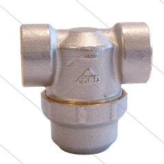 Messingfilter verchromt - 400 mµ - 16 bar - 50 l/min - 2 x 3/4&quot; IG