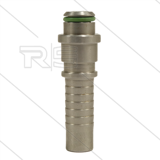 Pressnippel - Edelstahl - DN12 (1/2&quot;)  flach - mit O-Ring passend für M22x1,5 Überwurfmutter