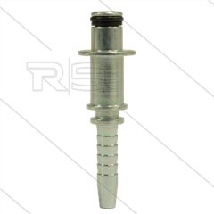 Stecknippel - Stahl - DN06 (1/4&quot;) - Ø10mm Pistolanschluss mit 1Ø8,0mm scheibe