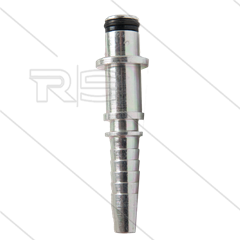 Stecknippel - Stahl - DN08 (5/16&quot;) - Ø10mm Pistolanschluss mit Ø15,5mm scheibe