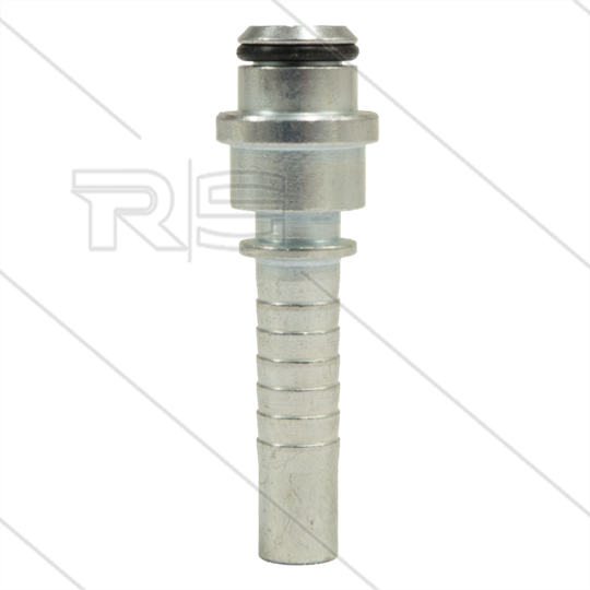 Pressnippel - Stahl - DN10 (3/8&quot;)  flach - mit O-Ring passend für M22x1,5 Überwurfmutter