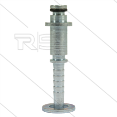 Stecknippel - Stahl - DN06 (1/4&quot;) - Ø10mm Pistolanschluss mit Ø21,0mm scheibe