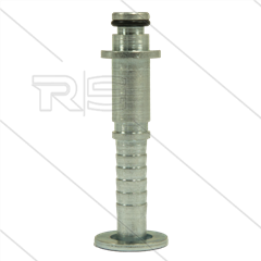 Stecknippel - Stahl - DN08 (5/16&quot;) - Ø10mm Pistolanschluss mit Ø21,0mm scheibe