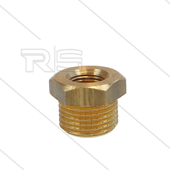 Reduziernippel - Messing - 3/8&quot; AG x 1/4&quot; IG