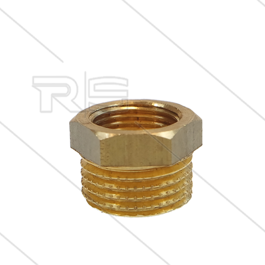 Reduziernippel - Messing - 1/2&quot; AG x 3/8&quot; IG