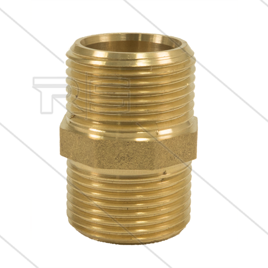 Doppelnippel - Messing - 2 x 3/8&quot; AG