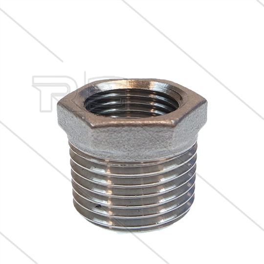 Reduzierring - Edelstahl - 1/2&quot; AG x 3/8&quot; IG