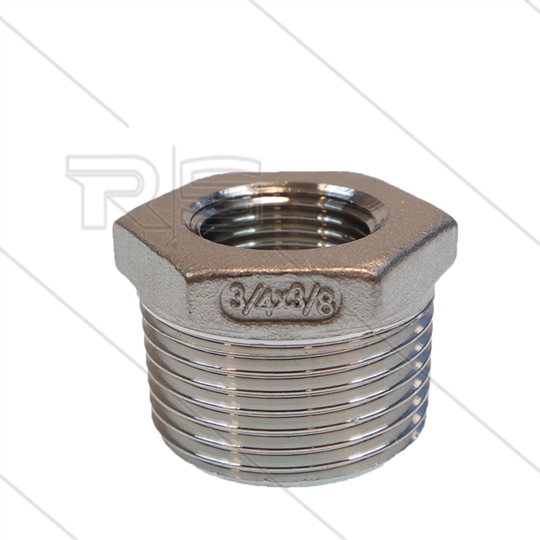 Reduziernippel - Edelstahl - 3/4&quot; AG x 3/8&quot; IG