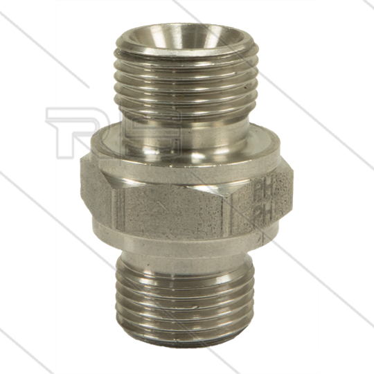 Doppelnippel - Edelstahl - 2 x 3/8&quot; AG - BSP - 400 Bar