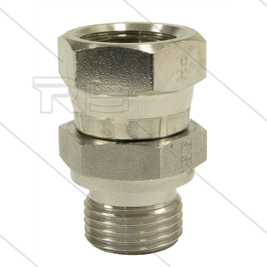 gerader Adapter - Edelstahl - 3/8&quot; AGR x 3/8&quot; Überwurfmutter - BSP