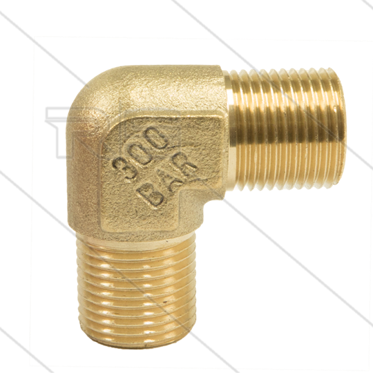 Winkel - Messing - 300 Bar - 2 x 3/8&quot; AG
