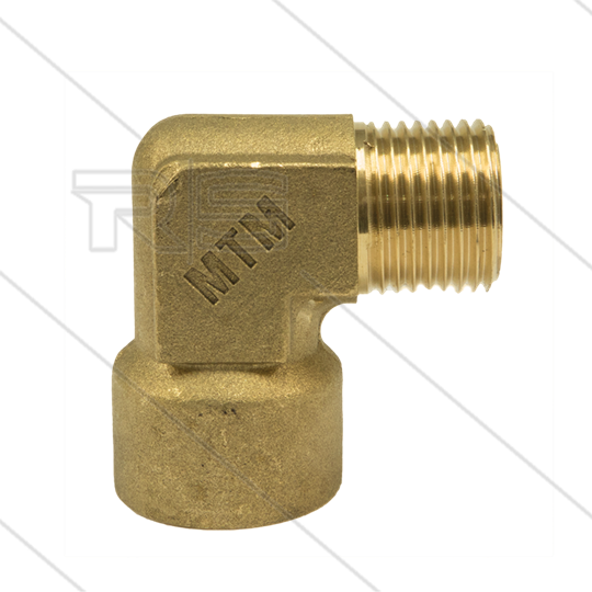 Winkel - Messing - 300 Bar - 1/4&quot; IG x 3/8&quot; AG