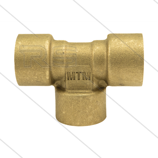 T-Stück - Messing - 300 Bar - 3 x 1/2&quot; IG