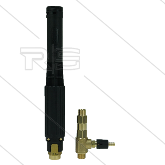 LS12 - Schaumlanze - schwarz (Düse 1,8mm) + LS12 injektor (Düse 1,2mm - 040) - 60 bis 200 Bar