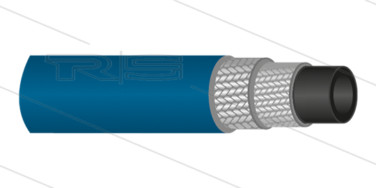 HD-Schlauch 2SC-08 (5/16&quot;) - glatte Decke - blau - 400 Bar - Ø15mm - 150°C