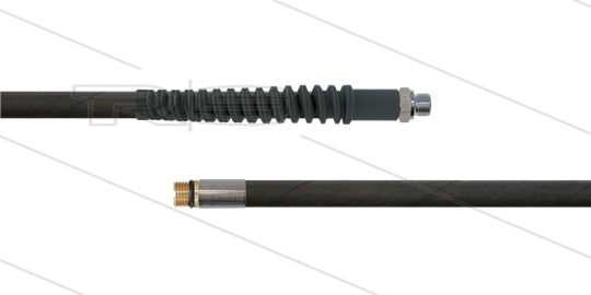 NW6 Rohrreinigungsschlauch - 30m - 300 Bar - ohne Düse - 1/4" AGR SW19 mit SKS x 1/4" AGR mit O-Ring