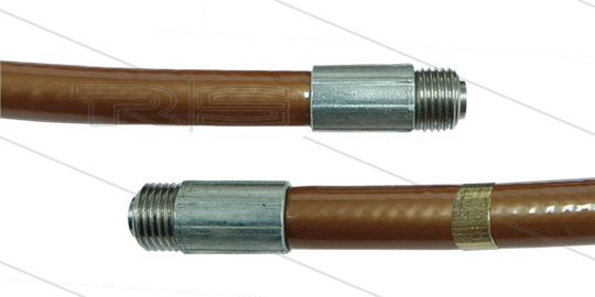 NW5 Rohrreinigungsschlauch - bronze - 25m - 250 Bar - ohne Düse - max 90°C - 2x 1/8&quot; AG