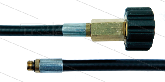 NW6 Rohrreinigungsschlauch - 10m - 300 Bar - ohne Düse - max 100°C - 1/8&quot; AG x M22x1,5 HV