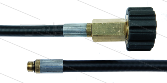 NW6 Rohrreinigungsschlauch - 30m - 300 Bar - ohne Düse - max 100°C - 1/8&quot; AG x M22x1,5 HV