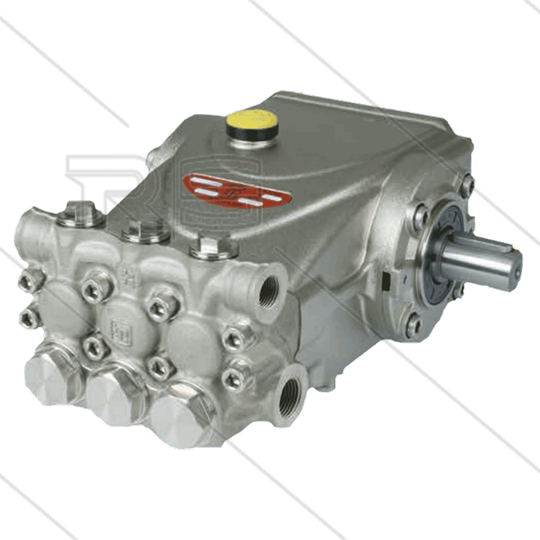 SS3B2018 Hochdruckpumpe Edelstahl - 18 l/min - 200 Bar - 1450 U/min - 6,88 kW - max 85°C - Welle R