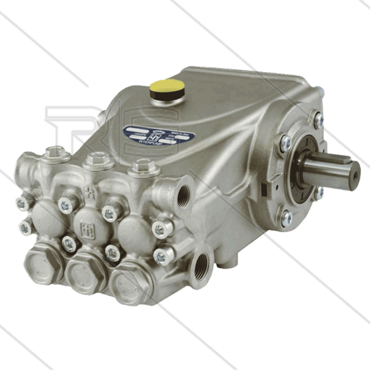 SS3C2018 Hochdruckpumpe Edelstahl - 18 l/min - 200 Bar - 1750 U/min - 6,88 kW - max 85°C - Welle R
