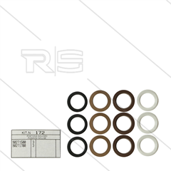 Kit 172 - Satz Hochdruck- und Niederdruckdichtungen Ø22mm (3x) - Serie 66