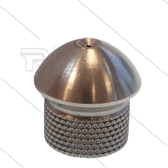 Rohrreinigungsdüse mit Frontbohrung - 0.070 - 3 x 1.00 + 1 x 1.00 - Edelstahl - 1/8&quot; IG