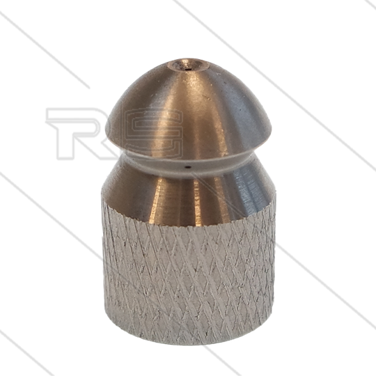 Rohrreinigungsdüse mit Frontbohrung - 120 - 5 x 1.0 + 1 x 1.0 - Edelstahl - 1/4&quot; IG