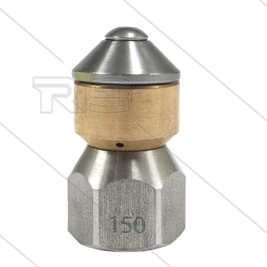 rotierende Kanaldüse - 0.150 - 3 x 1.50 - Ø19mm - 1/4&quot; IG