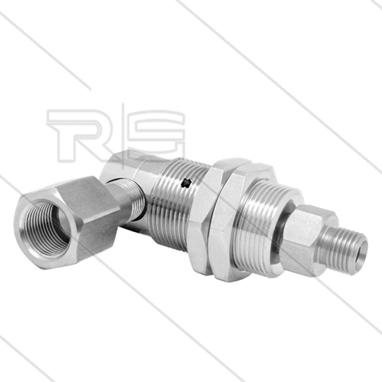 DXG Winkeldrehgelenk - dreifach gelagert - 3/8&quot; IG x 3/8&quot; AG - 170 Bar - NW6 - 2000 U/min - 120°C