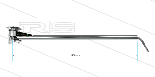 WAE - Wandausleger - L=1450mm - Anschluss Ein: 1/4&quot; IG x Aus: 1/4&quot; AG