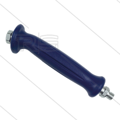 Handgriff gebogen Edelstahl - blau - 350 Bar - 40 l/min - max 150°C - 1/4&quot; IG x 1/4&quot; AG