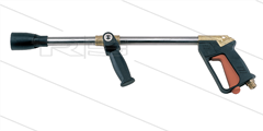 Weitwurflanze mit Handgriff + Pistole mit Drehgelenk - verstellbar - L=670mm - max 60 Bar - max 60° - Düse Ø2,3mm - 1/2" AG