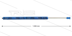 S3-350 - Lanze - L=1050mm - gerade - Edelstahl blau - Isohalbschalen 2 x L=360mm - 350 Bar