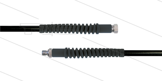 Carwash Titan-Slide Schlauch schwarz DN06 - 3,0m - 3/8&quot; DKR x 3/8&quot; AGR - 2x SKS - 300 Bar