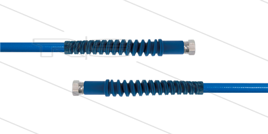 Carwash Titan-Slide Schlauch blau DN06 - 4,2m - 2x 3/8&quot; DKR - 2x SKS - 300 Bar