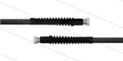 HD-Schlauch schwarz DN06 - Flexy - 1SN - 4,0m - 2x 1/4&quot; DKR - 2x SKS - 300 Bar