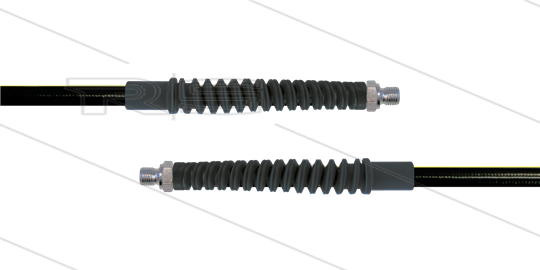 Carwash Titan-Slide Schlauch schwarz DN06 - 4,5m - 2x 1/4&quot; AGR - 2x SKS - 300 Bar