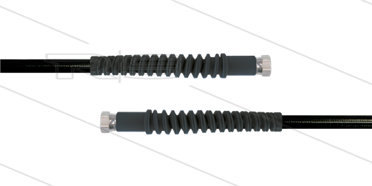 Carwash Titan-Slide Schlauch schwarz DN06 - 8,0m - 2x 1/4&quot; DKR - 2x SKS - 300 Bar