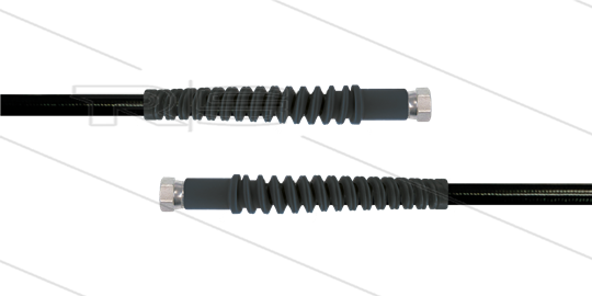 Carwash Titan-Slide Schlauch schwarz DN06 - 3,5m - 2x 3/8&quot; DKR - 2x SKS - 300 Bar
