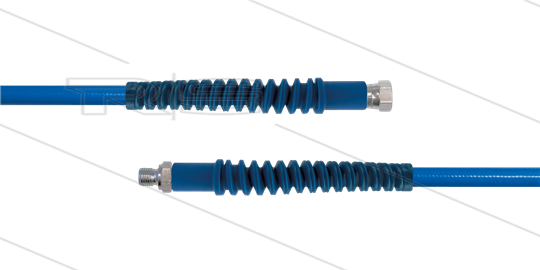 Carwash Titan-Slide Schlauch blau DN06 - 4,1m - 3/8&quot; DKR x 3/8&quot; AGR - 2x SKS - 300 Bar