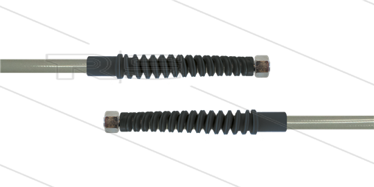 Carwash Titan-Slide Schlauch grau DN06 - 6,0m - 2 x M18x1,5 (12L) DKOL - 2x SKS schwarz - 300 Bar