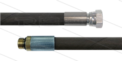 HD-Schlauch schwarz DN06 - Flexy - für RP2 Teleskoplanze 5,2m - 1/4&quot; DKR x 1/4&quot; AGR - ohne GKS