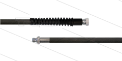 HD/RR-Schlauch schwarz DN06 - Flexy - 50m - 1/4&quot; AGR mit O-Ring x M22x1,5HV - 1x SKS - 300 Bar