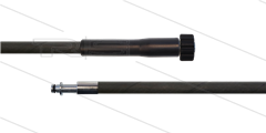 HD-Schlauch schwarz 1SN-06 - 10m - M22x1,5 HV x Stecknippel Ø10mm - 1x GKS - 250 Bar